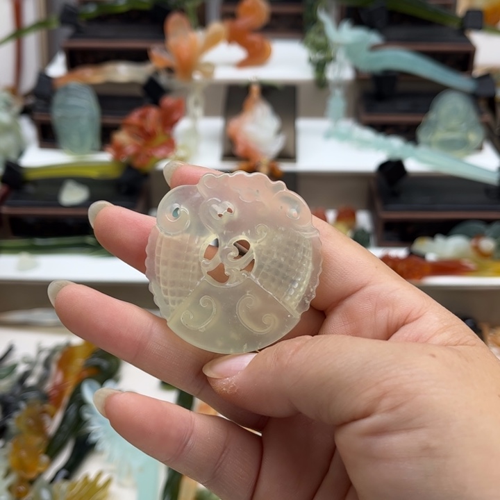 蛇纹石玉未镶嵌岫玉发簪