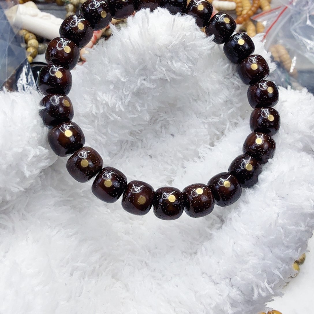 手串星月菩提57殿堂黑金星月菩提单圈10钉