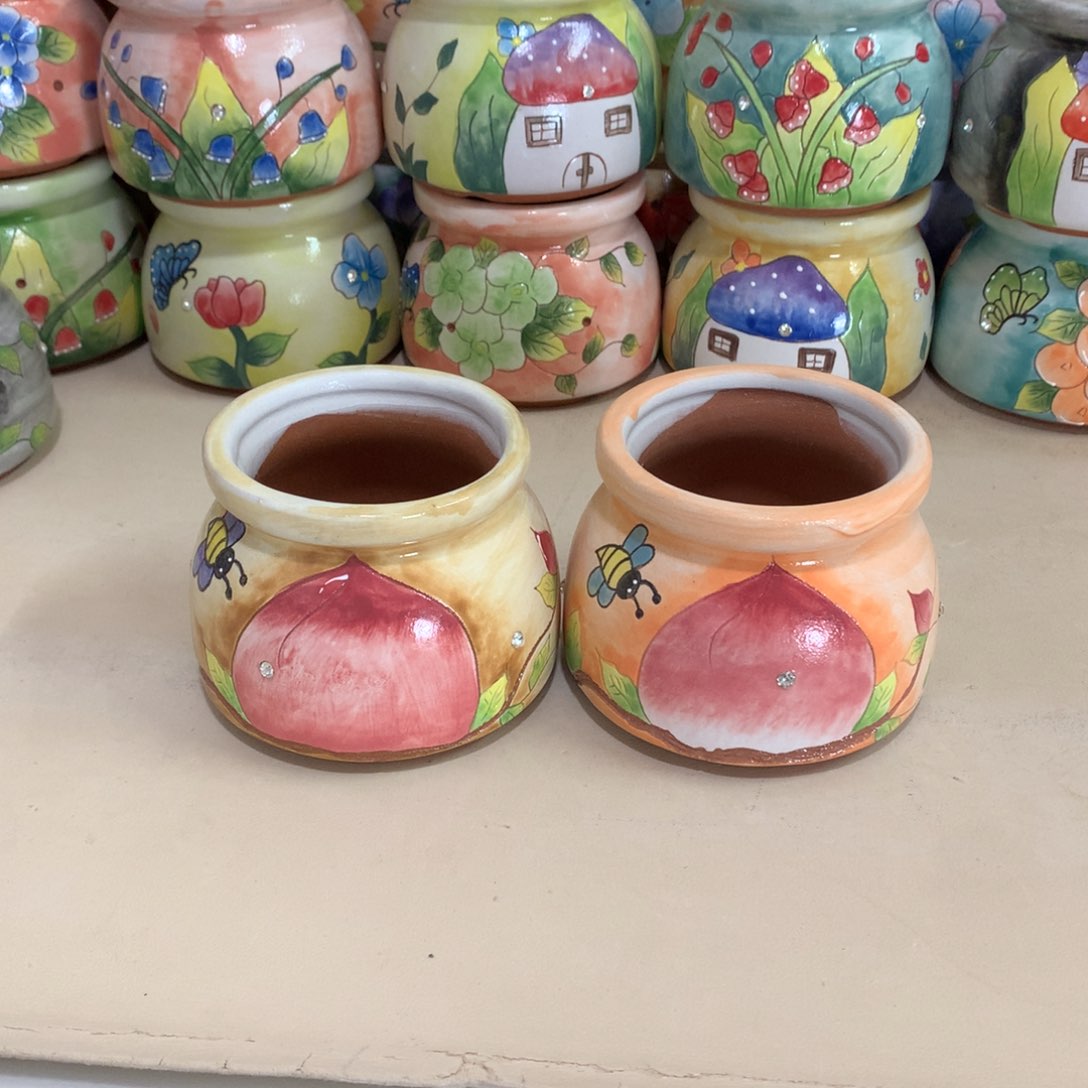 福利花盆，手绘花盆