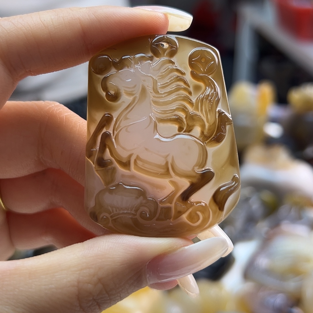 玛瑙/玉髓未镶嵌吊坠(不含链)