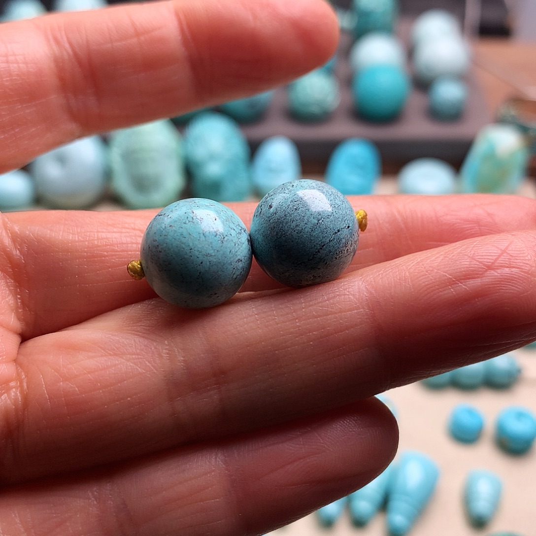 忆***水绿松石未镶嵌颈饰