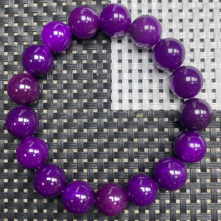 果冻紫色12mm手串708