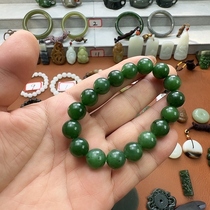 和田玉未镶嵌颈饰新疆碧玉卡12