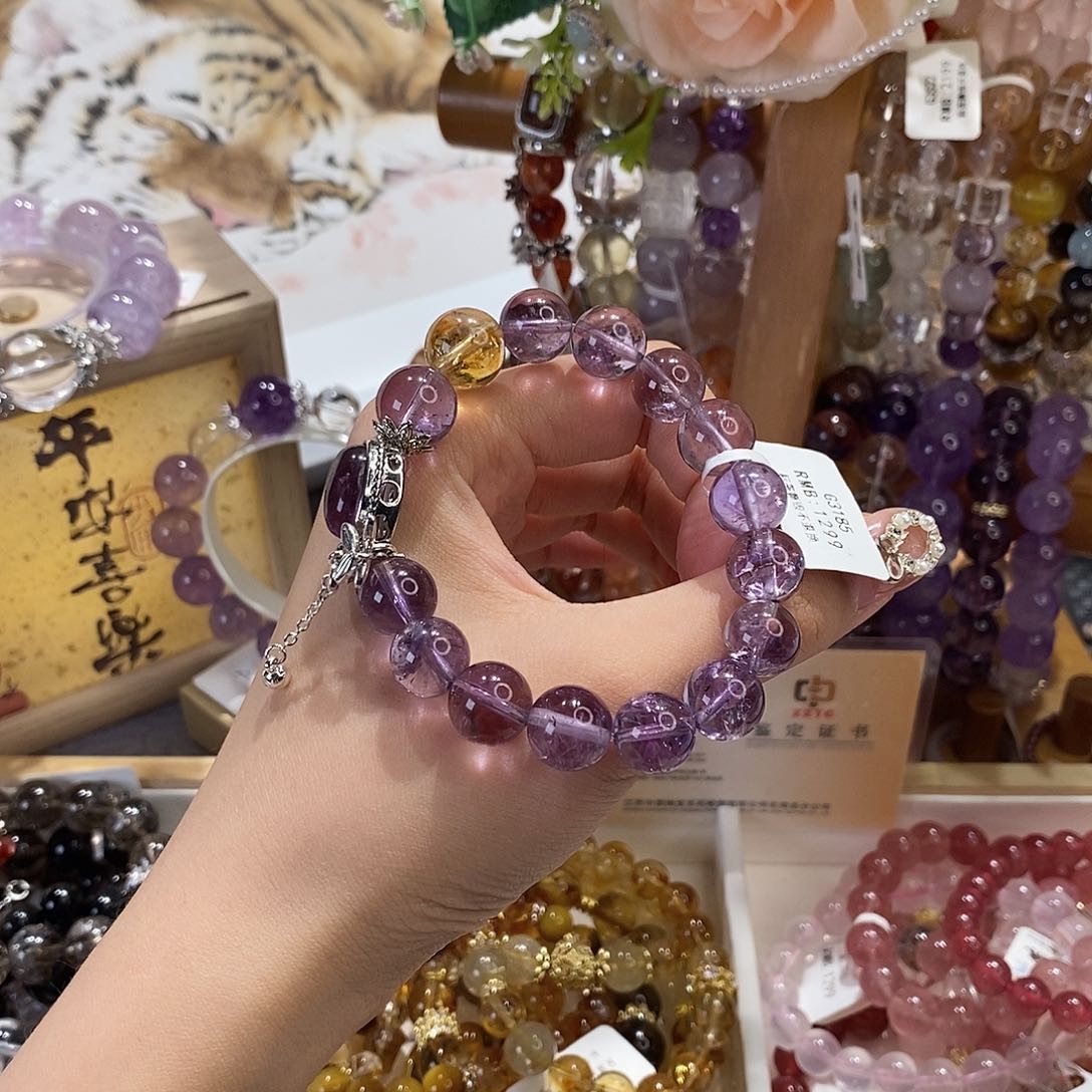 水晶手串未镶嵌G3185单圈颜色微差