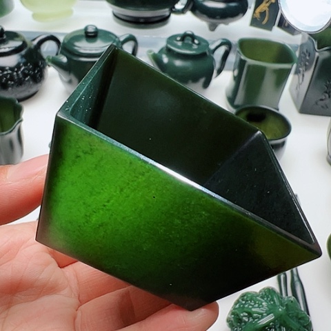 和田玉（青玉）挂件未镶嵌