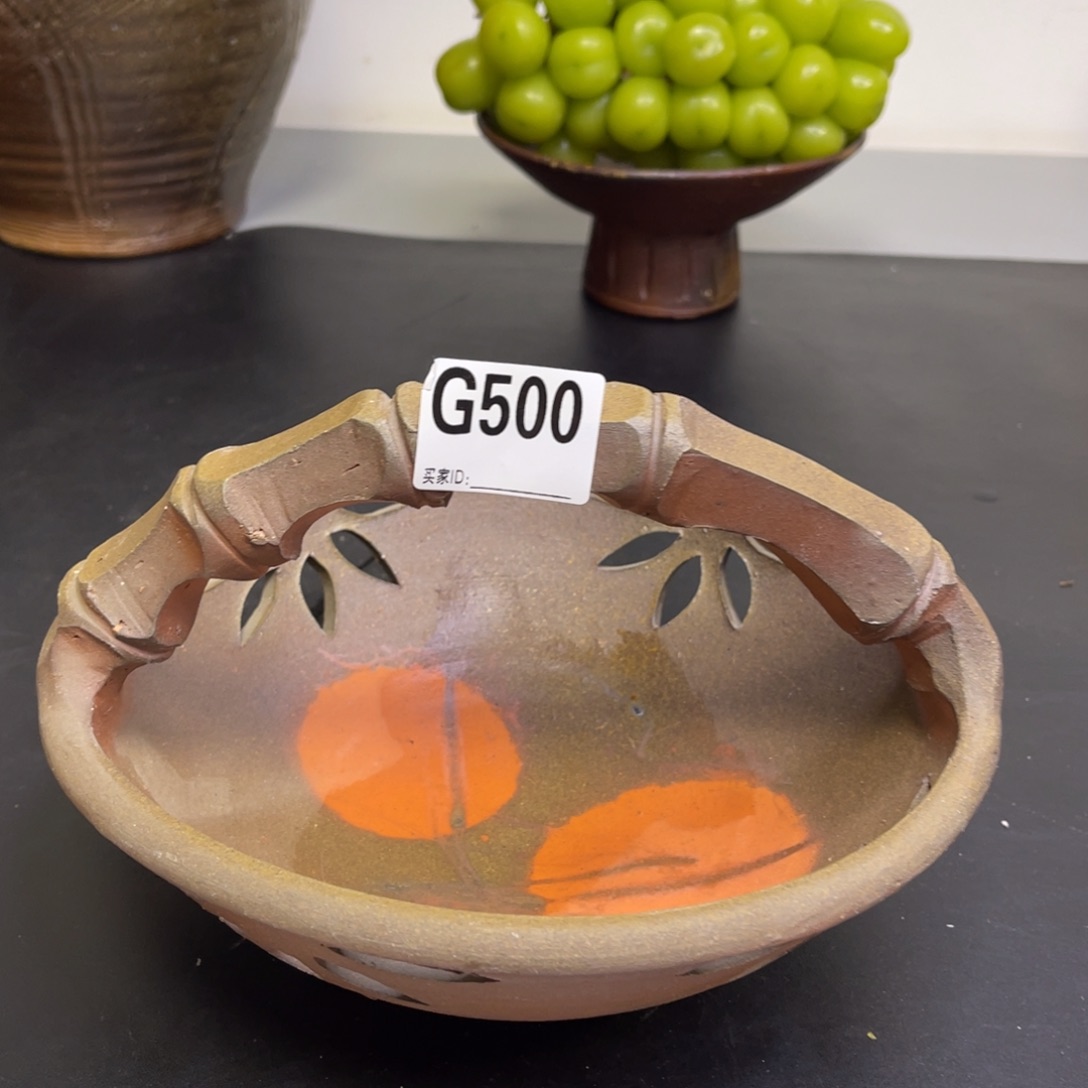 备前烧作品 好看的果盘