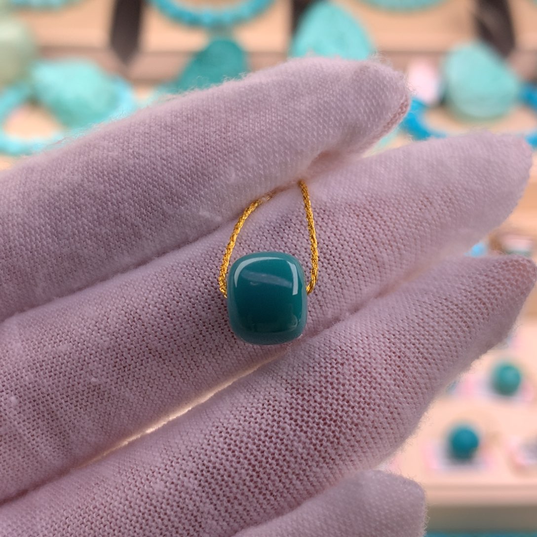 绿松石珠宝奇石未镶嵌9.6×8.1