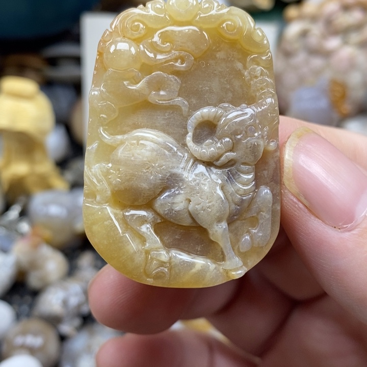 颈饰未镶嵌硅化珊瑚（珊瑚玉）