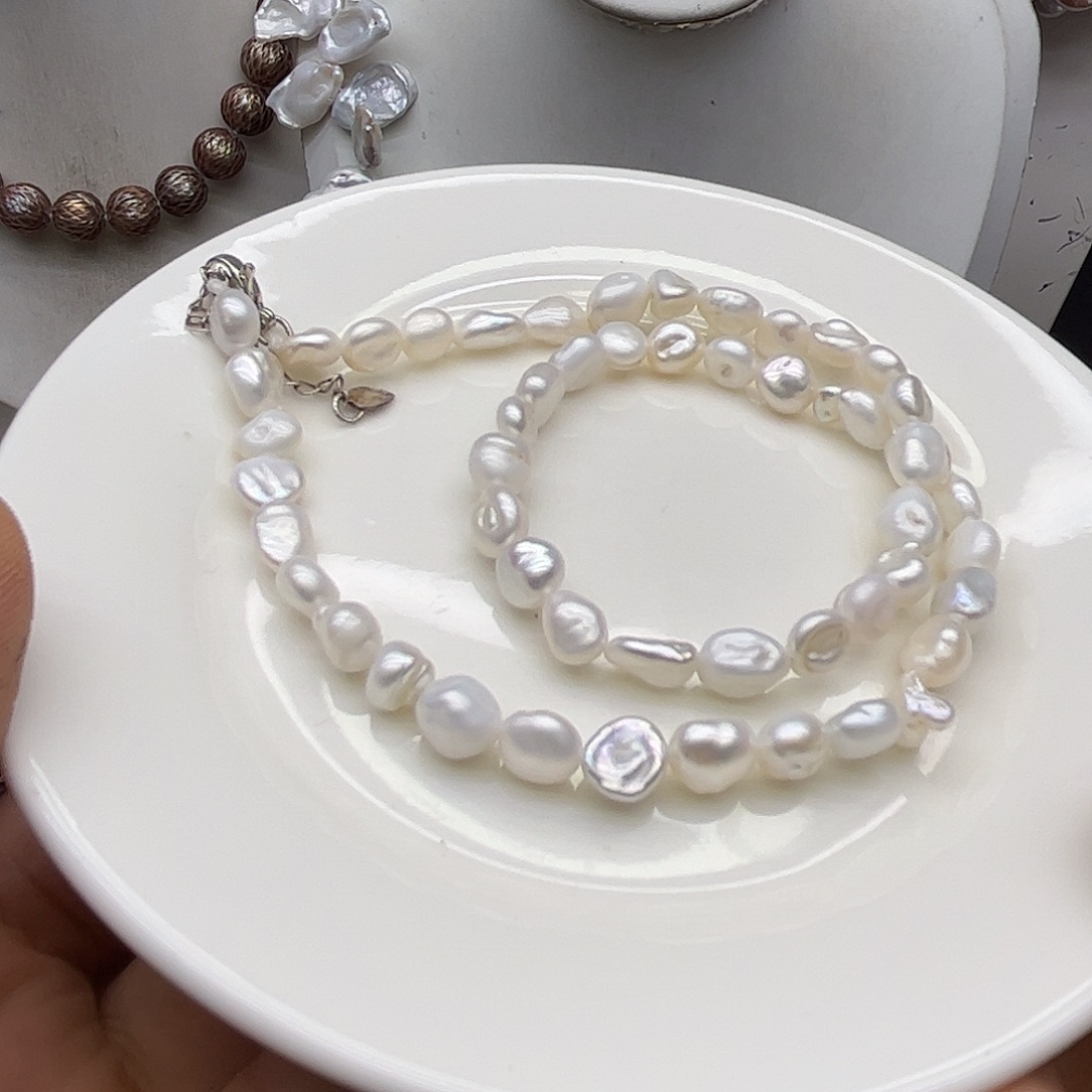 淡水珍珠钛钢颈饰