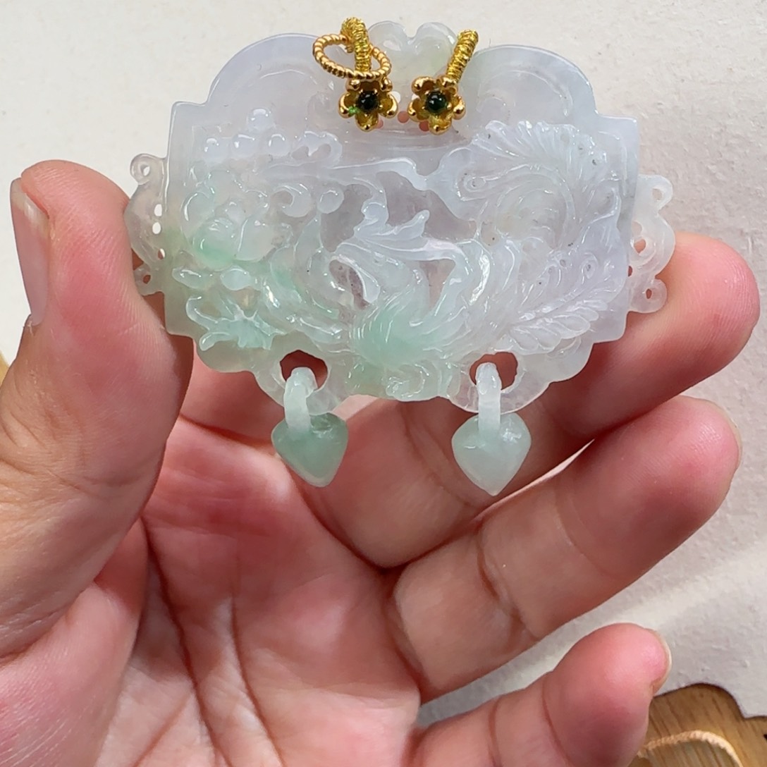 翡翠颈饰未镶嵌仿古