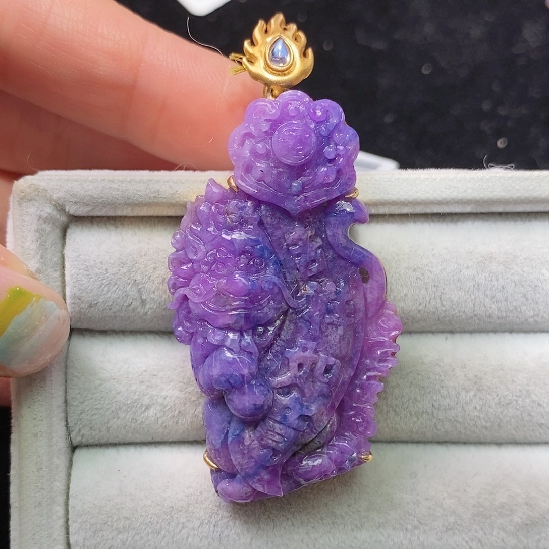 苏纪石（舒俱来）18K金镶嵌吊坠(不含链)