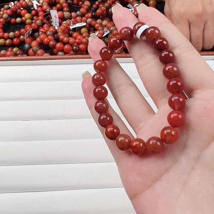 南红玛瑙火焰纹卡9未镶嵌