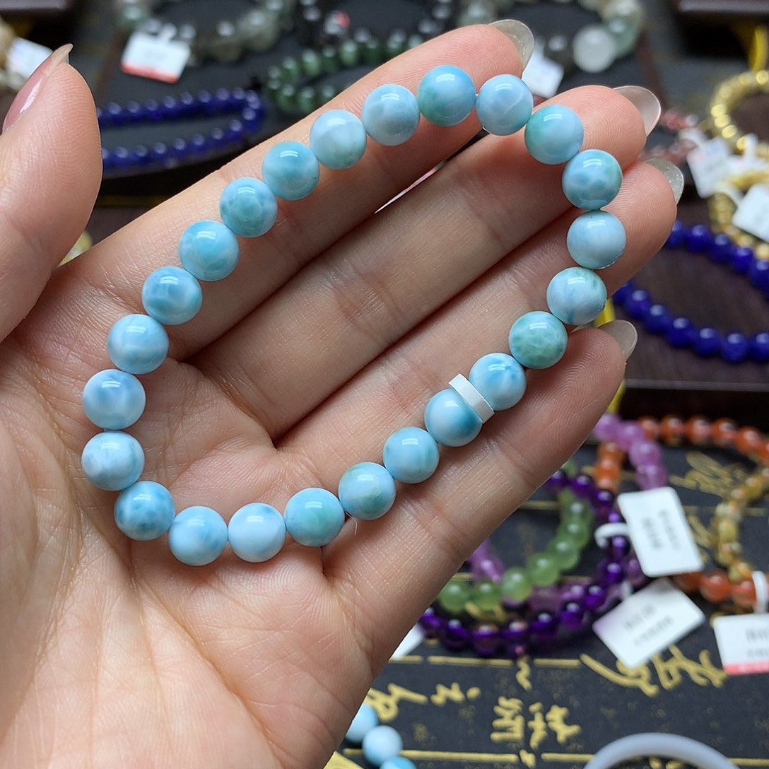 针钠钙石（海纹石）未镶嵌手链手链