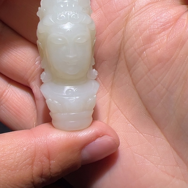 和田玉未镶嵌挂件青*