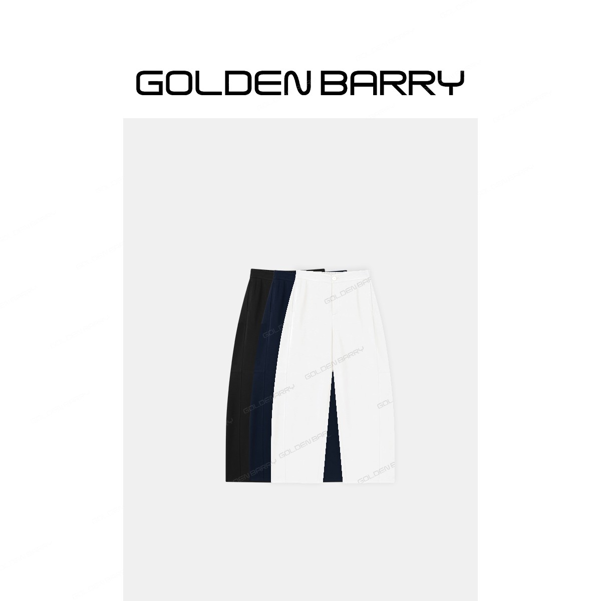 GOLDENBARRY简约慵懒风镰刀裤休闲女装裤子556002