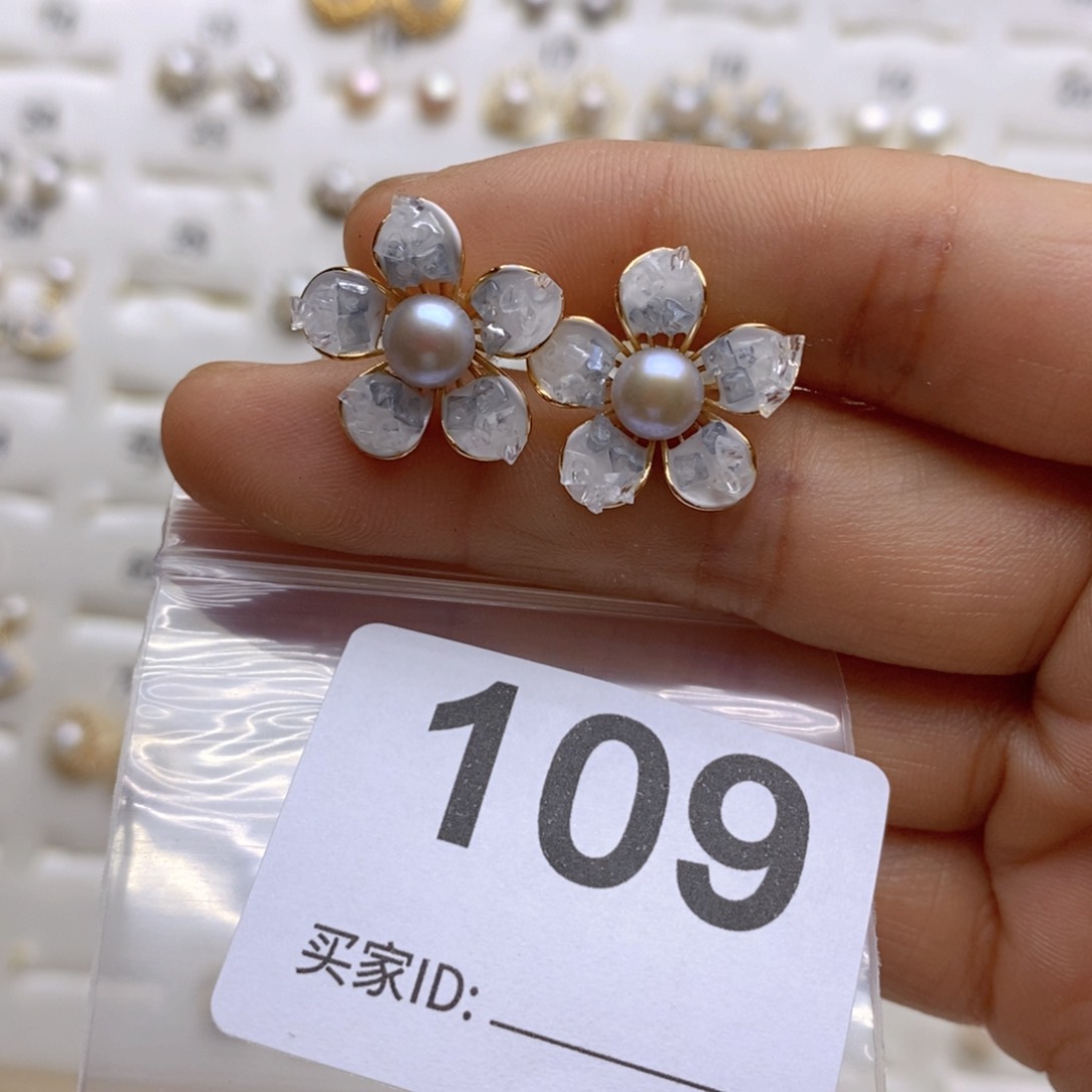 淡水珍珠颈饰银S925镶嵌109