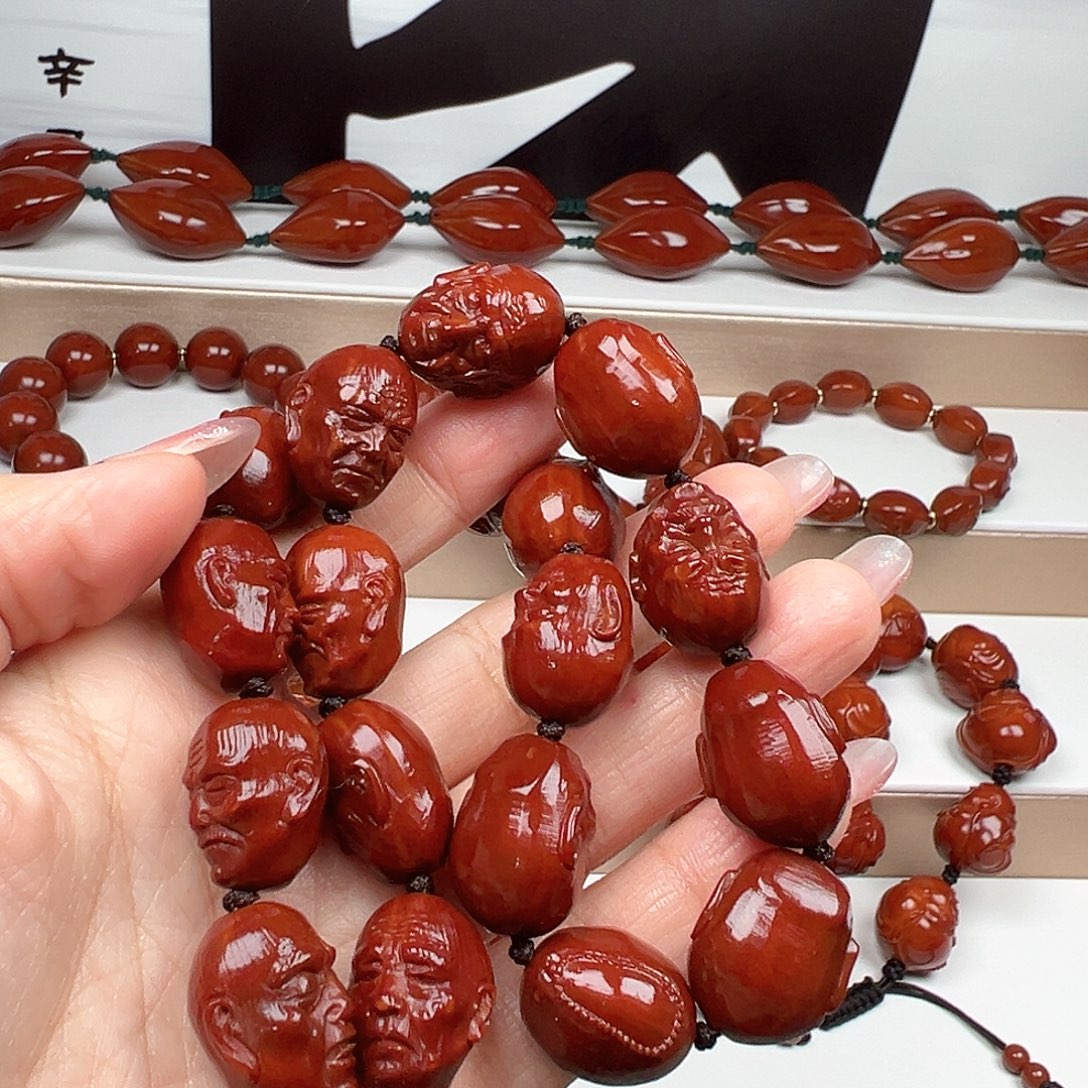 芒***哥手串橄榄核十八罗汉