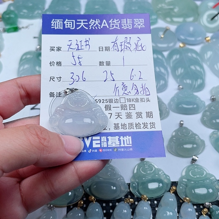 翡翠颈饰银S925镶嵌天然翡翠吊坠