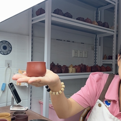 朱泥茶案主人杯主人杯