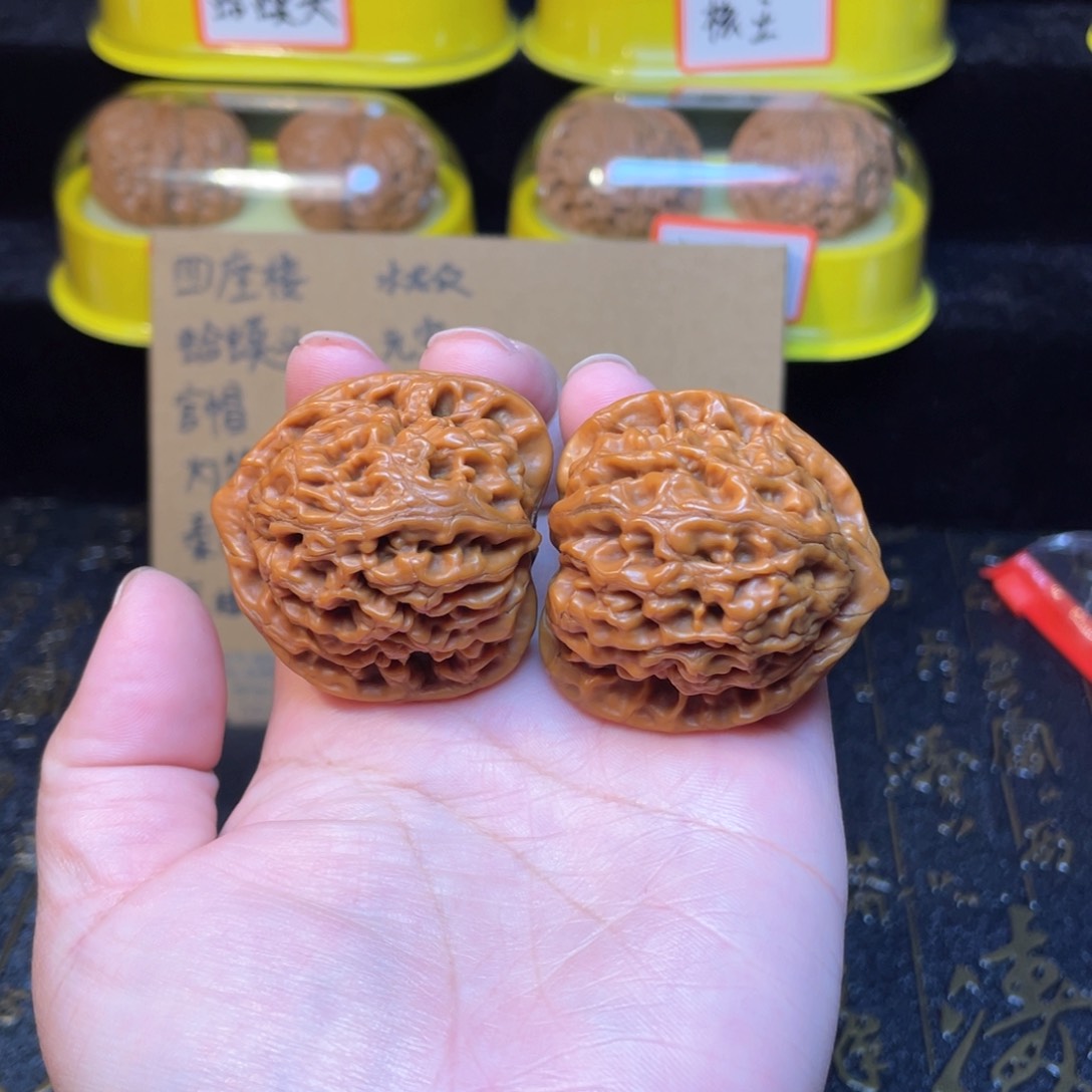 文玩核桃把件水龙纹41尺