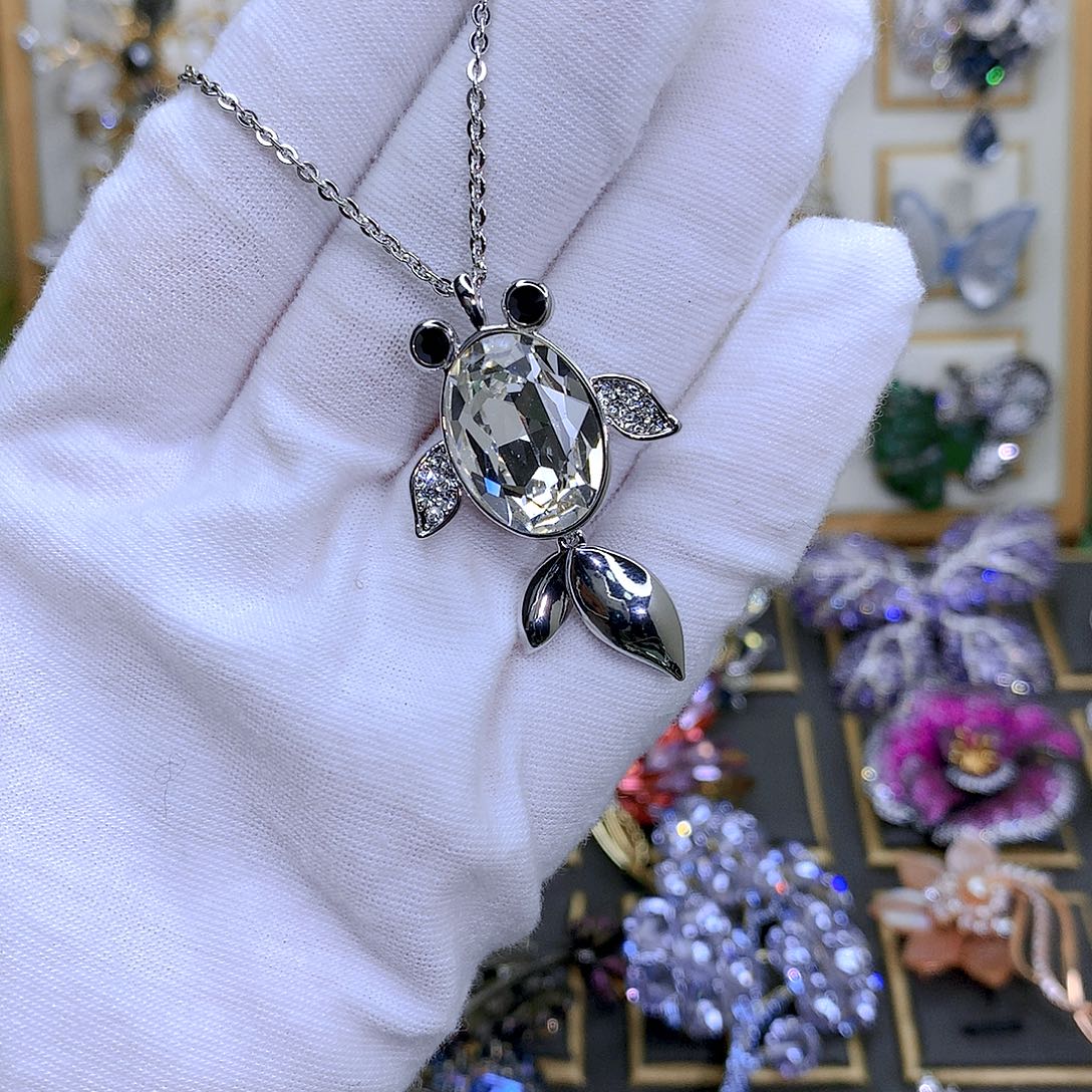 仿水晶铜毛衣链项链