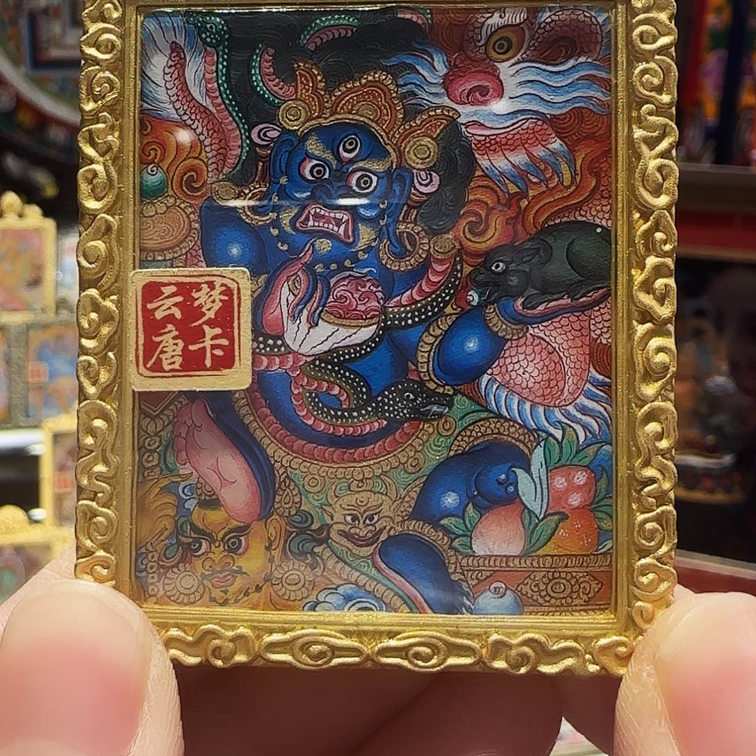 装裱画K***?黑财神带壳子的