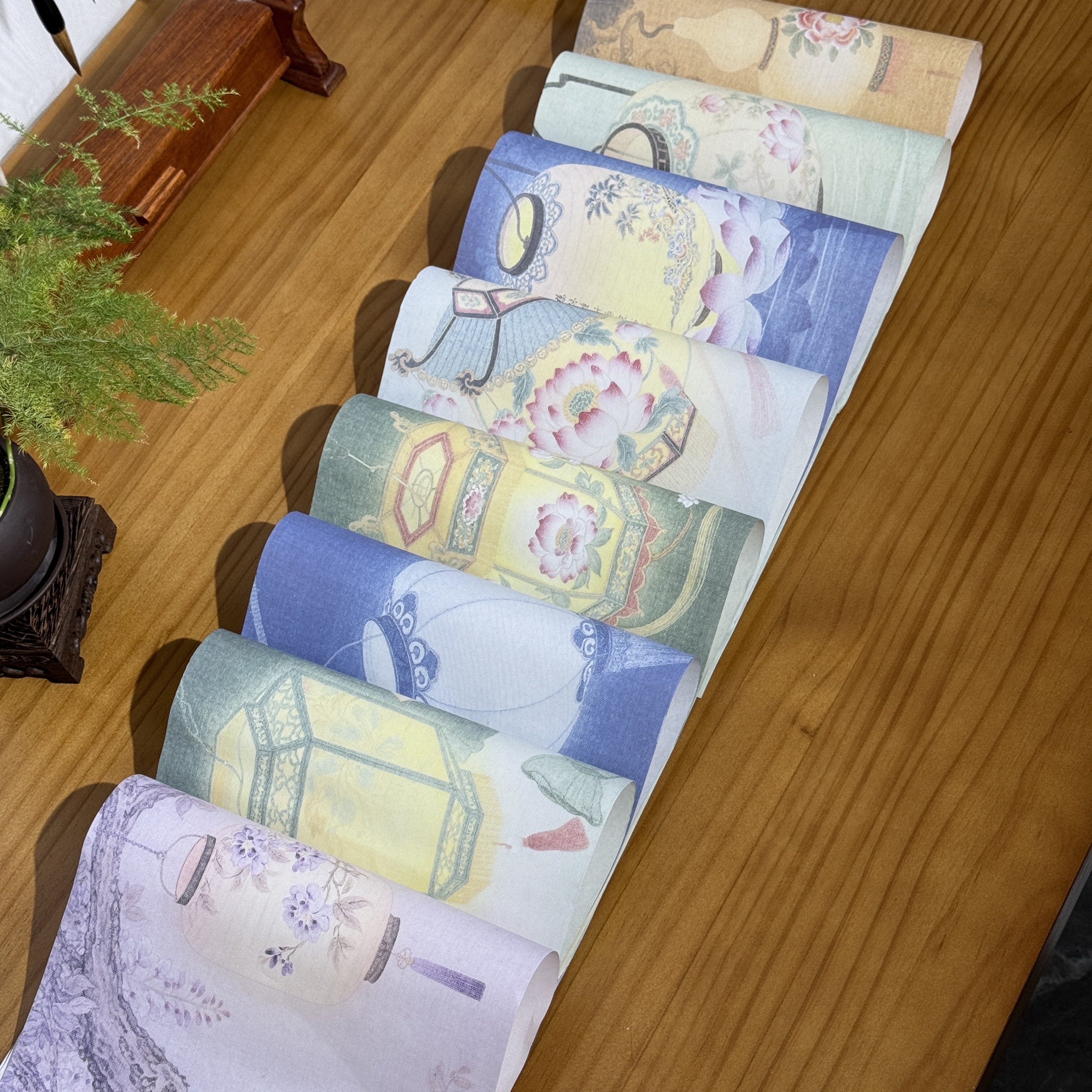景阳阁蜡染绢纸-非遗花灯 毛笔书法专用宣纸直播间专用