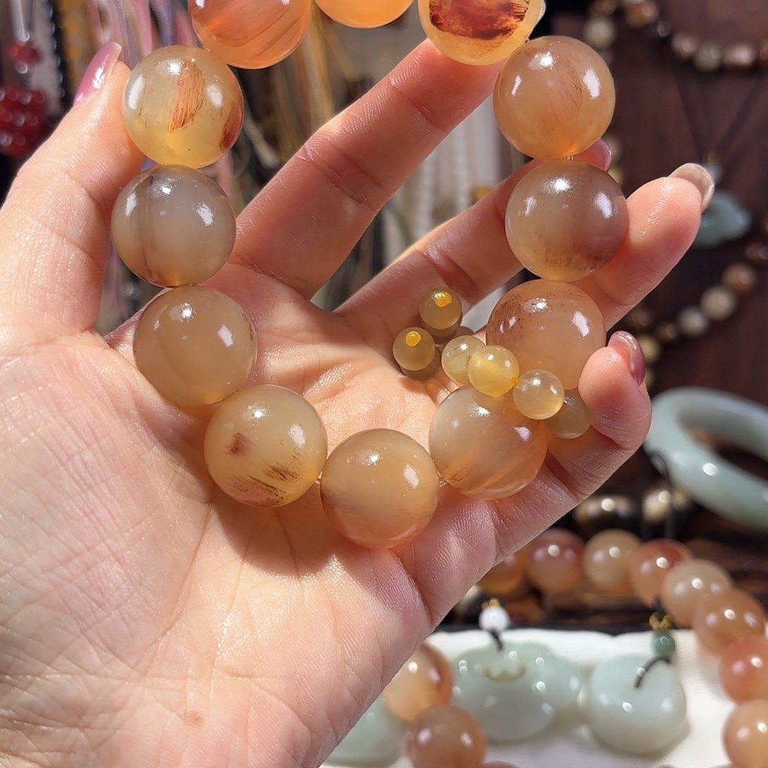 7***运纯铜合金锆石手串12颗