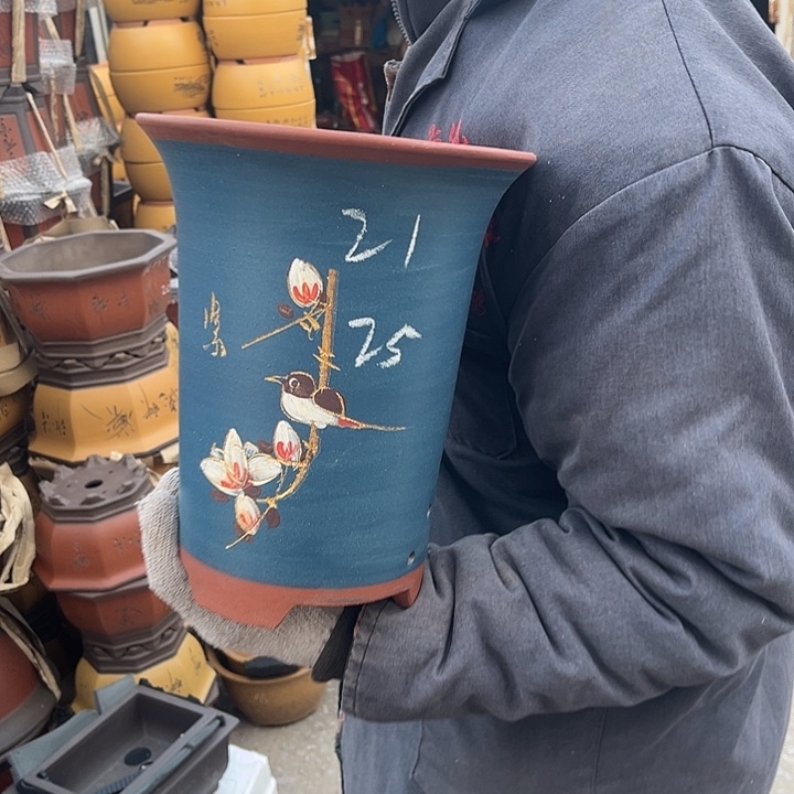 紫砂紫砂花盆也在我