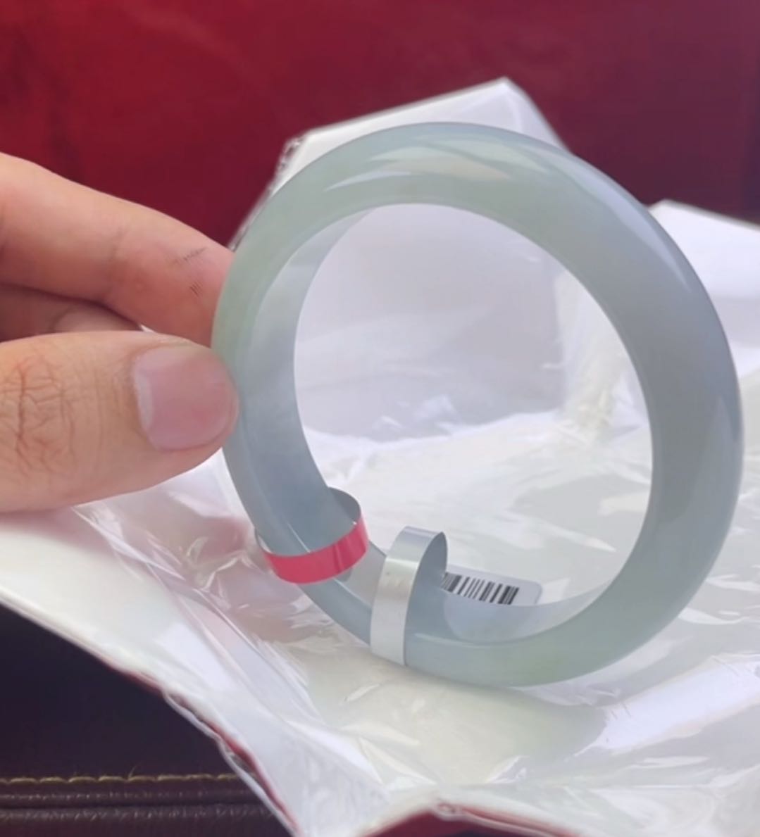 【刘思懿】天然缅甸A货翡翠手镯-3