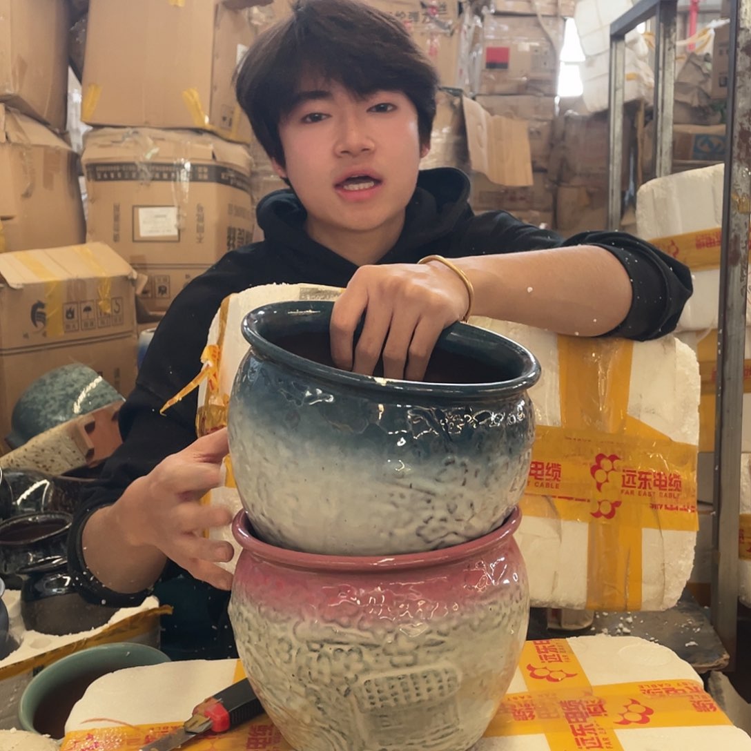 红陶宜兴紫砂花盆