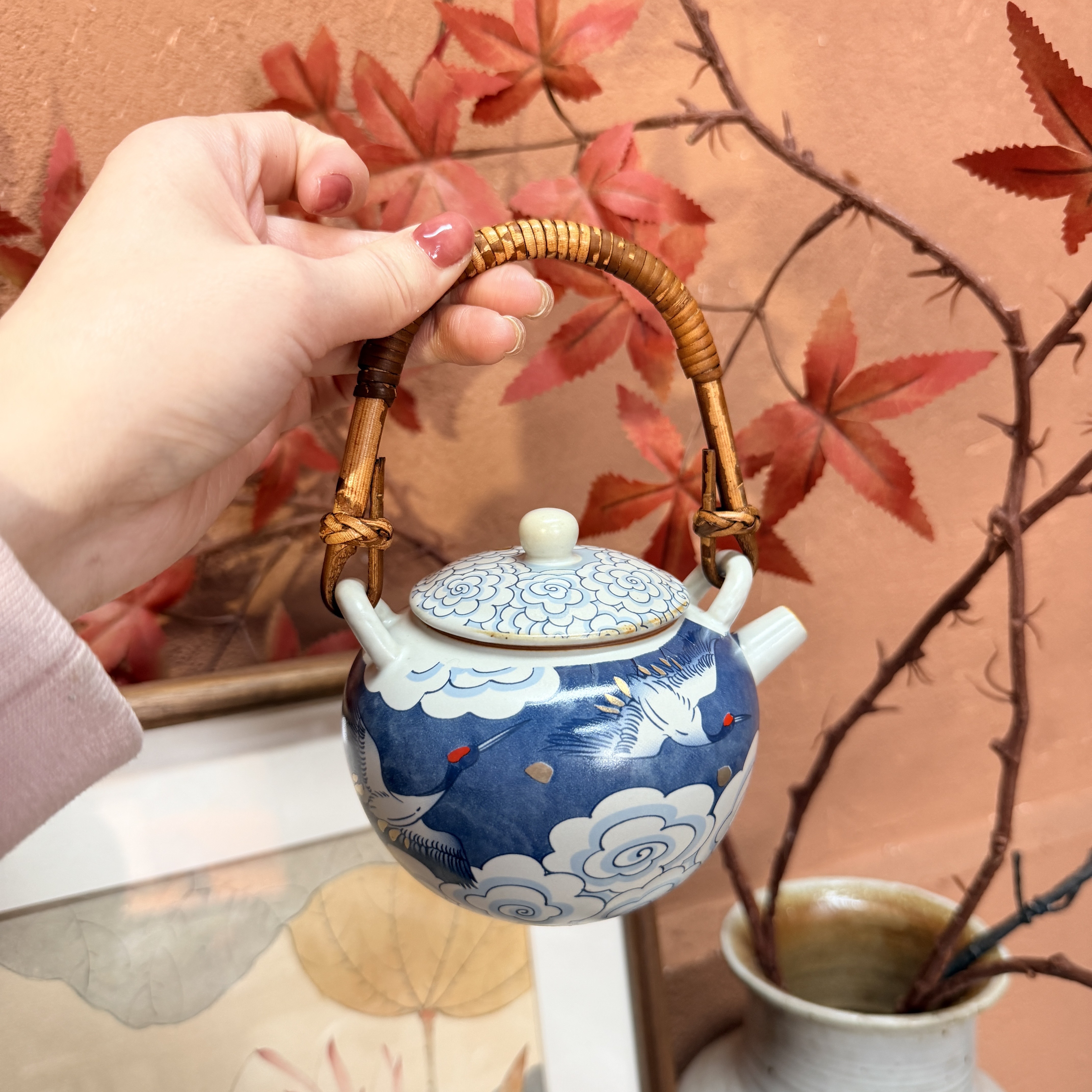 新品 仙鹤祥云提梁壶