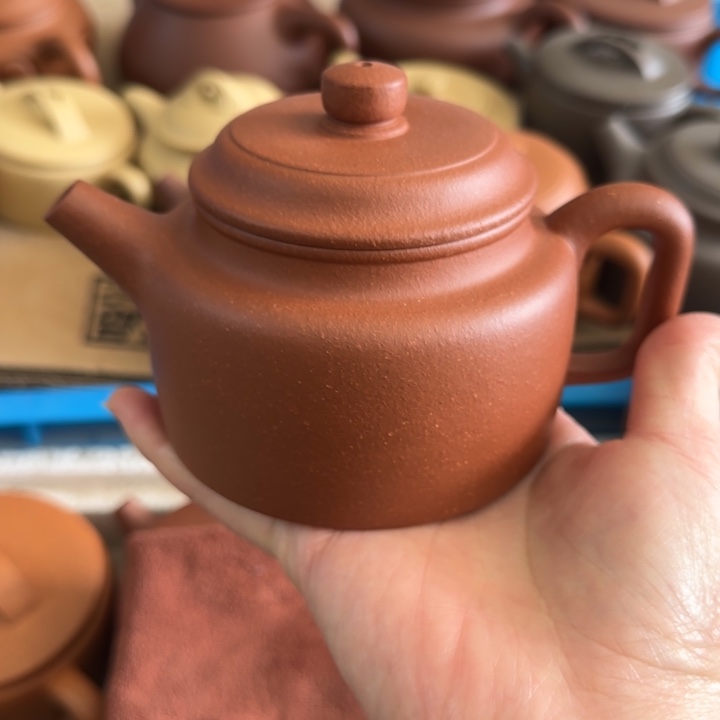 紫砂茶壶红降坡泥300cc