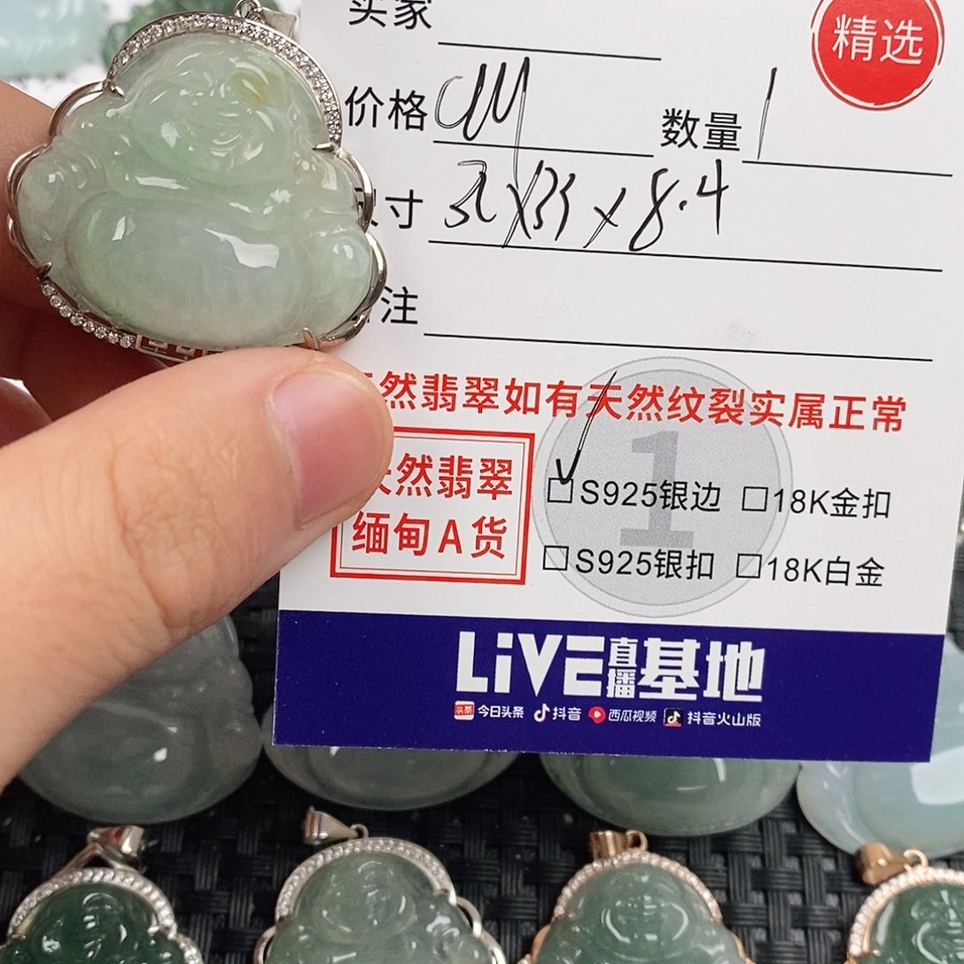 翡翠银S925镶嵌颈饰