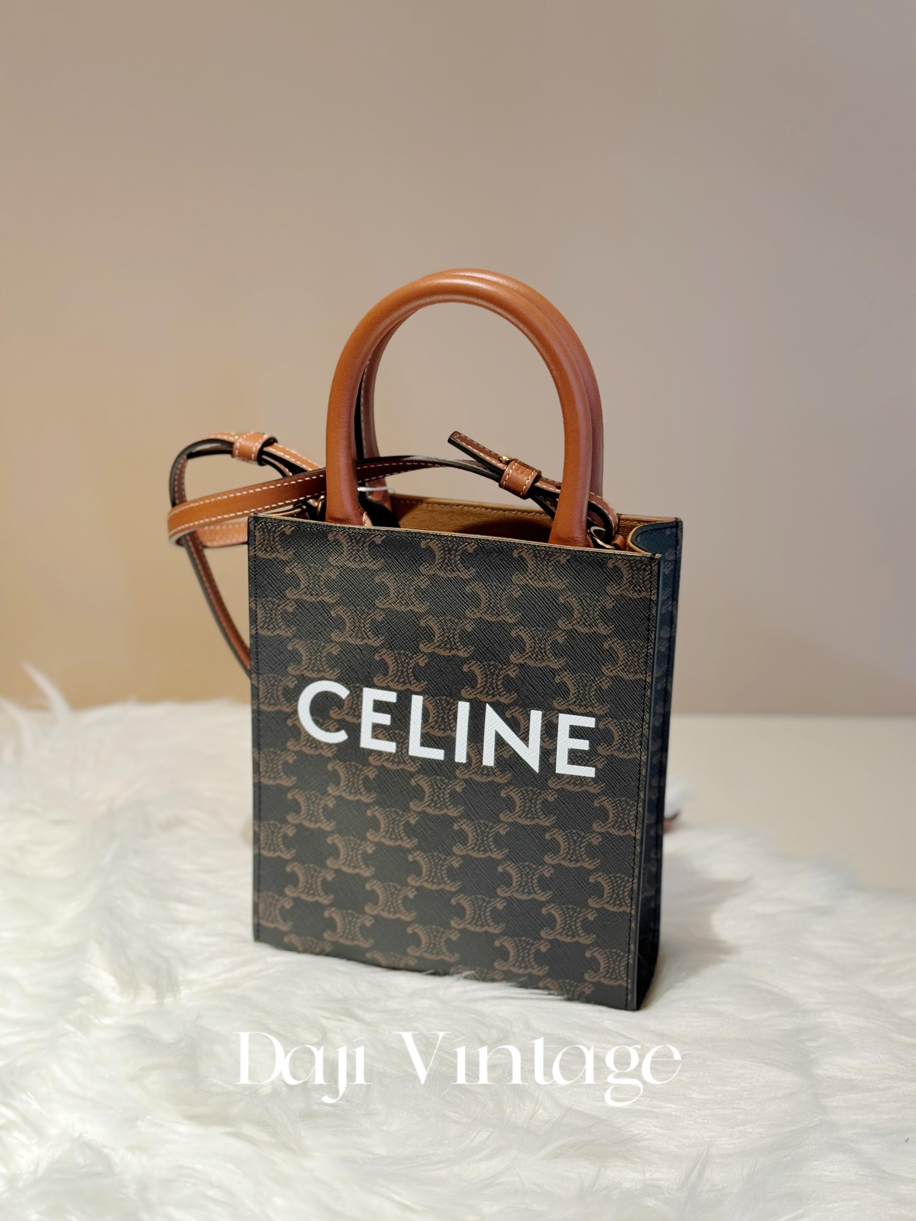 99新 Celine/思琳 大吉中古/Celine老花琴谱手提斜挎包