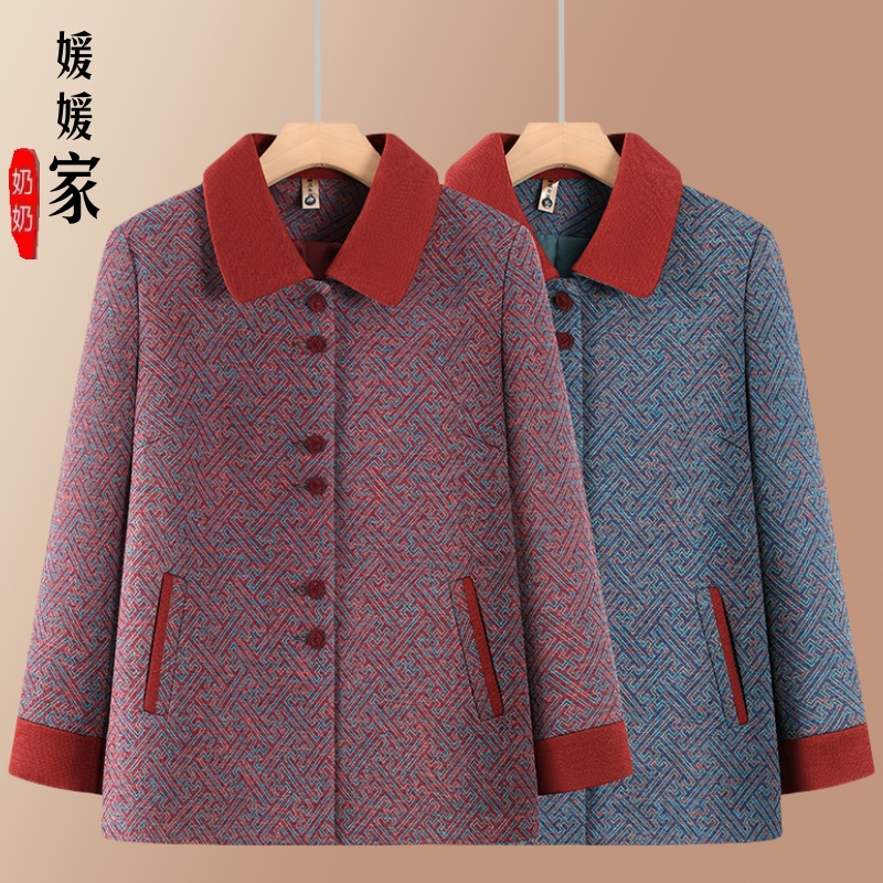 中老年人女装奶奶秋装外套妈妈气质女新款上衣老人衣服婆婆春秋褂