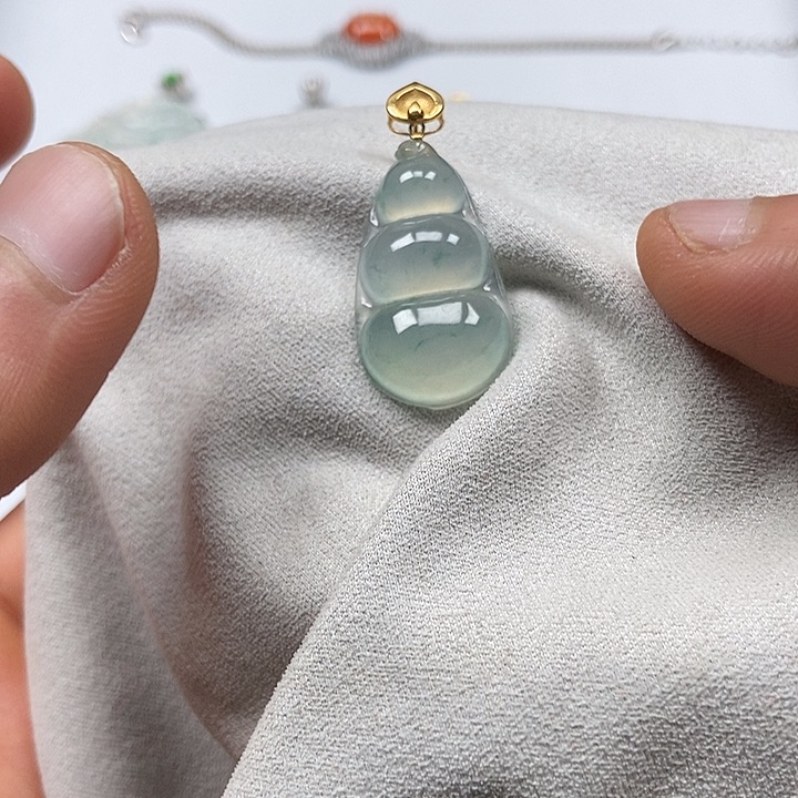 翡翠银S925镶嵌吊坠(不含链)