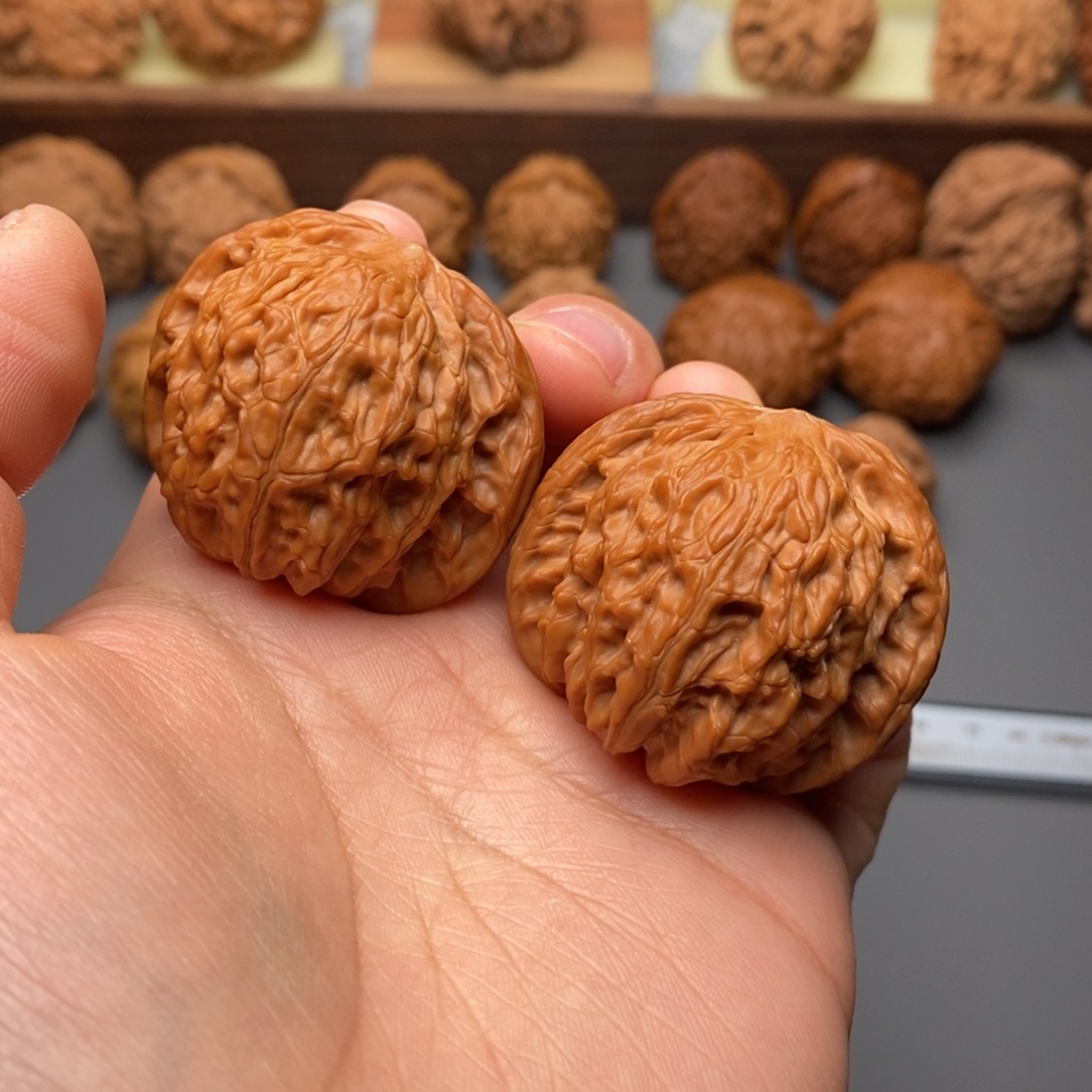 麋***文玩核桃把件40尺磨盘