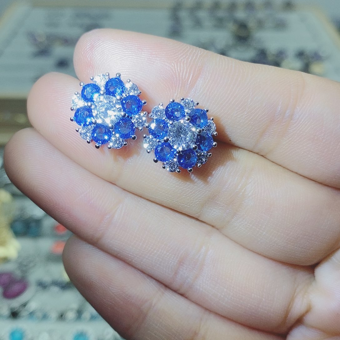 【闪购商品】托帕石耳饰银S925镶嵌