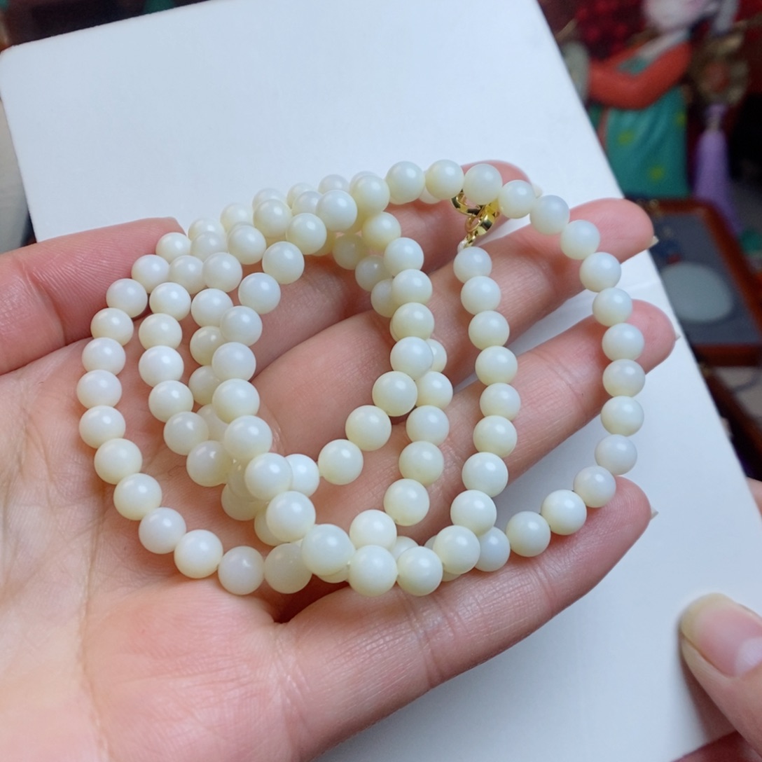 和田玉颈饰未镶嵌6米达