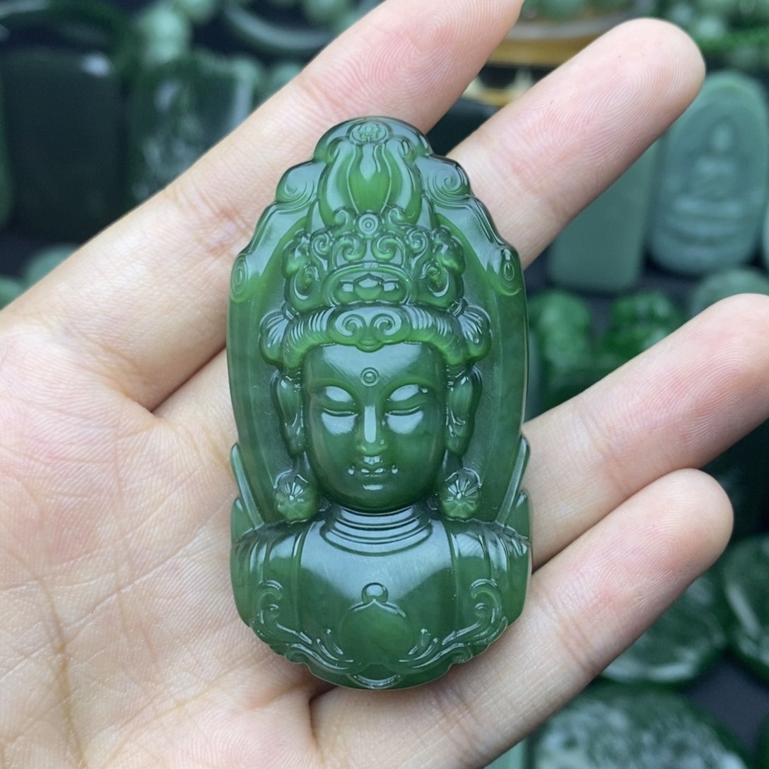 和田玉（碧玉）挂件未镶嵌