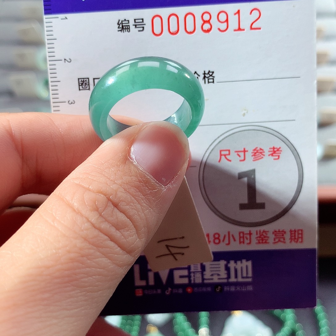 翡翠未镶嵌戒指14号