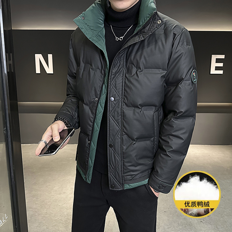 TUCANO/啄木鳥拉链立领保暖男士纯色立领冬装加厚连帽轻薄羽绒服