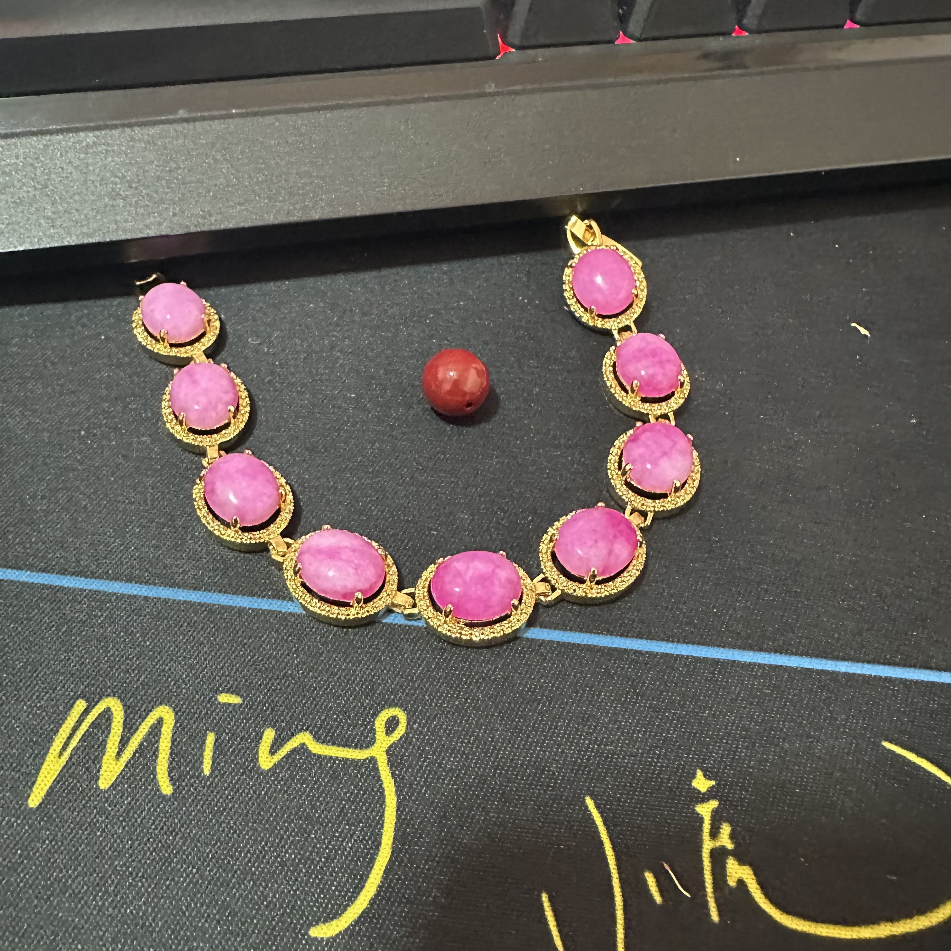 含辰砂工艺品【繁花珠宝甄选】含辰砂工艺品手串KCW503