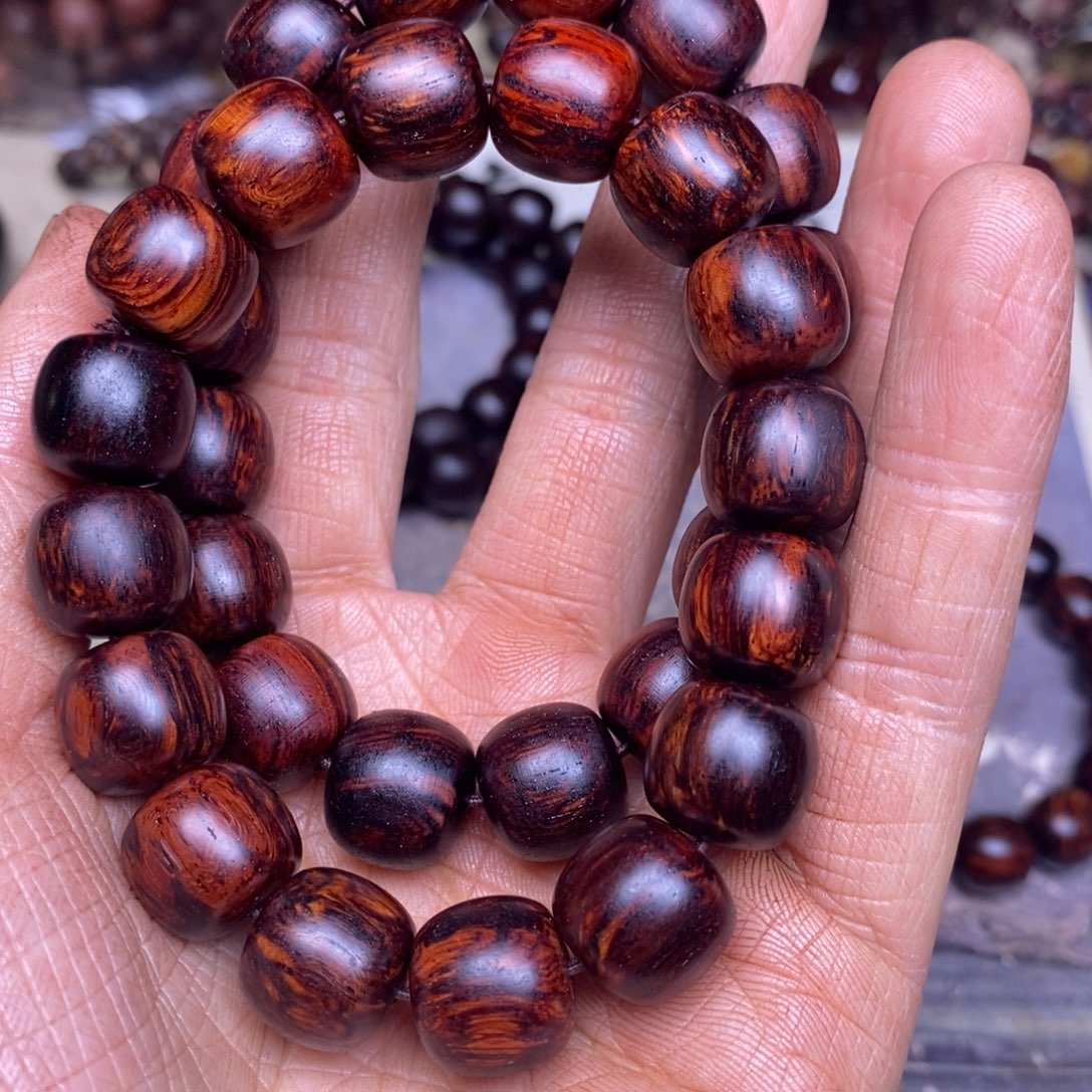 降真香手串/手链海南红降1314留疤，粗抛300目