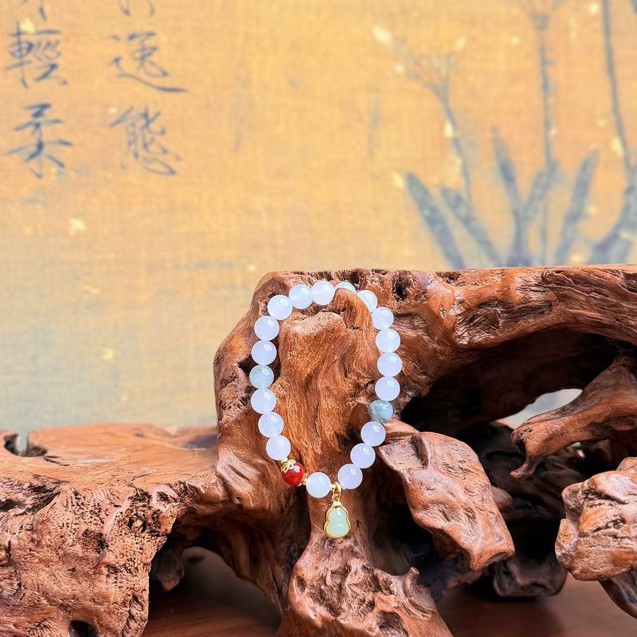 DH 1231-天山翠葫芦手串8mm东陵玉（无礼盒）