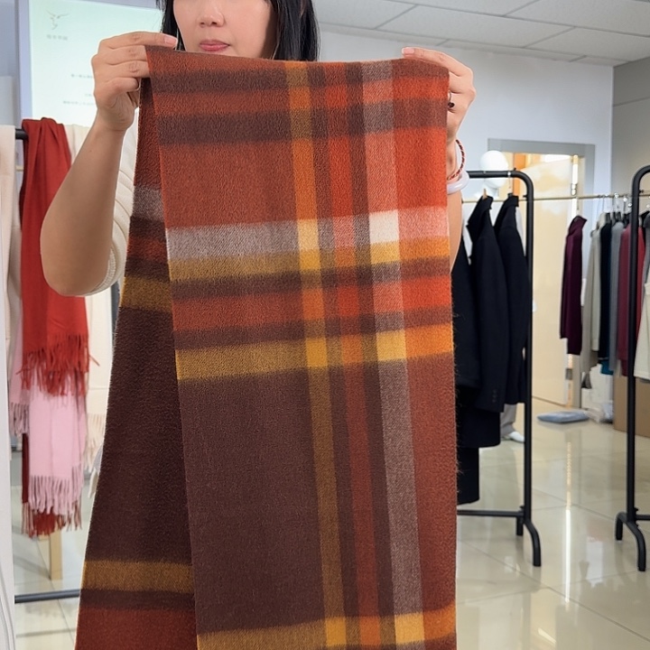 纯羊绒保暖围巾086