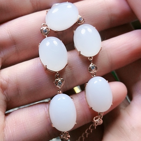 和田玉挂件银S925镶嵌