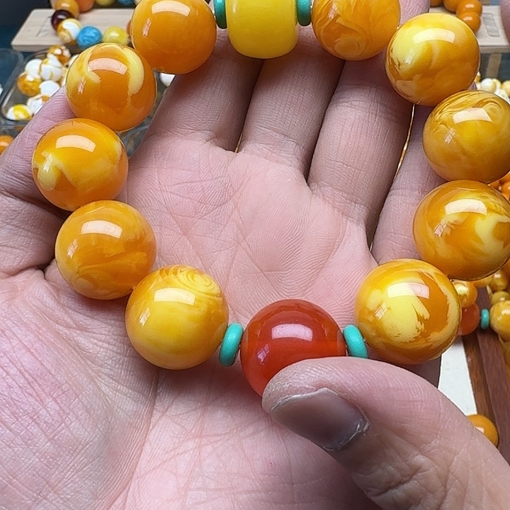 知****无非金属精品老蜡色素串搭配一条