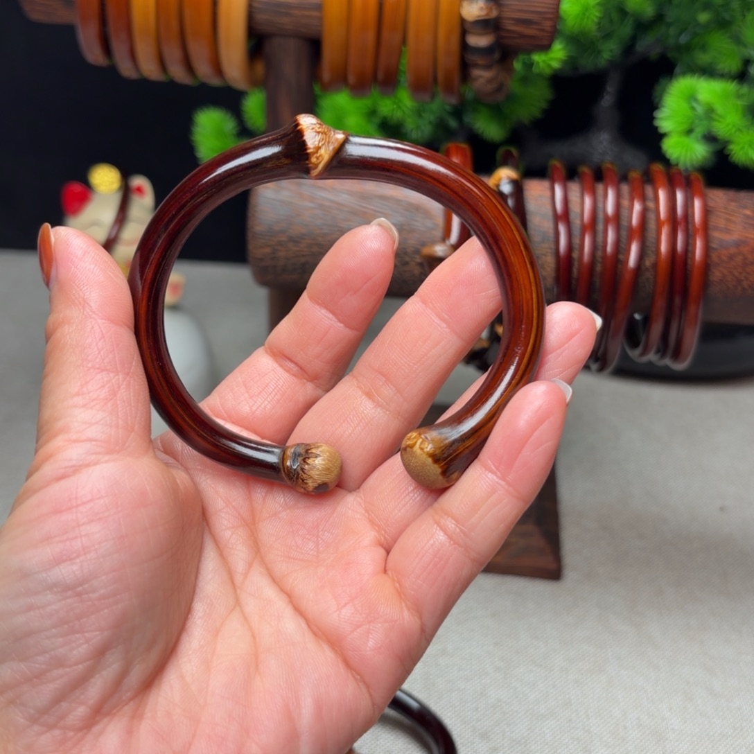 犯***诚木质非金属黑藤手镯